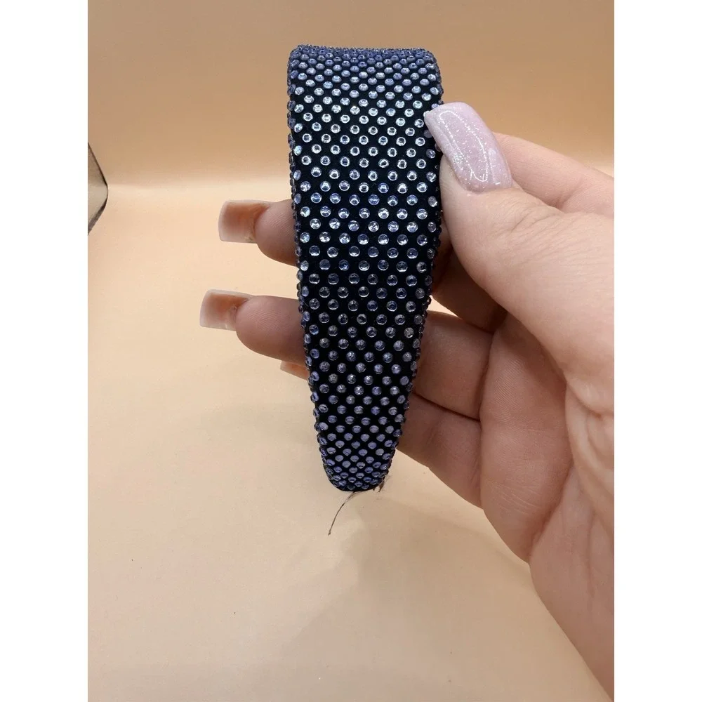 Claires Headband Black Blue Rhinestone‎ Gems Hair Accessory Costume Cosplay